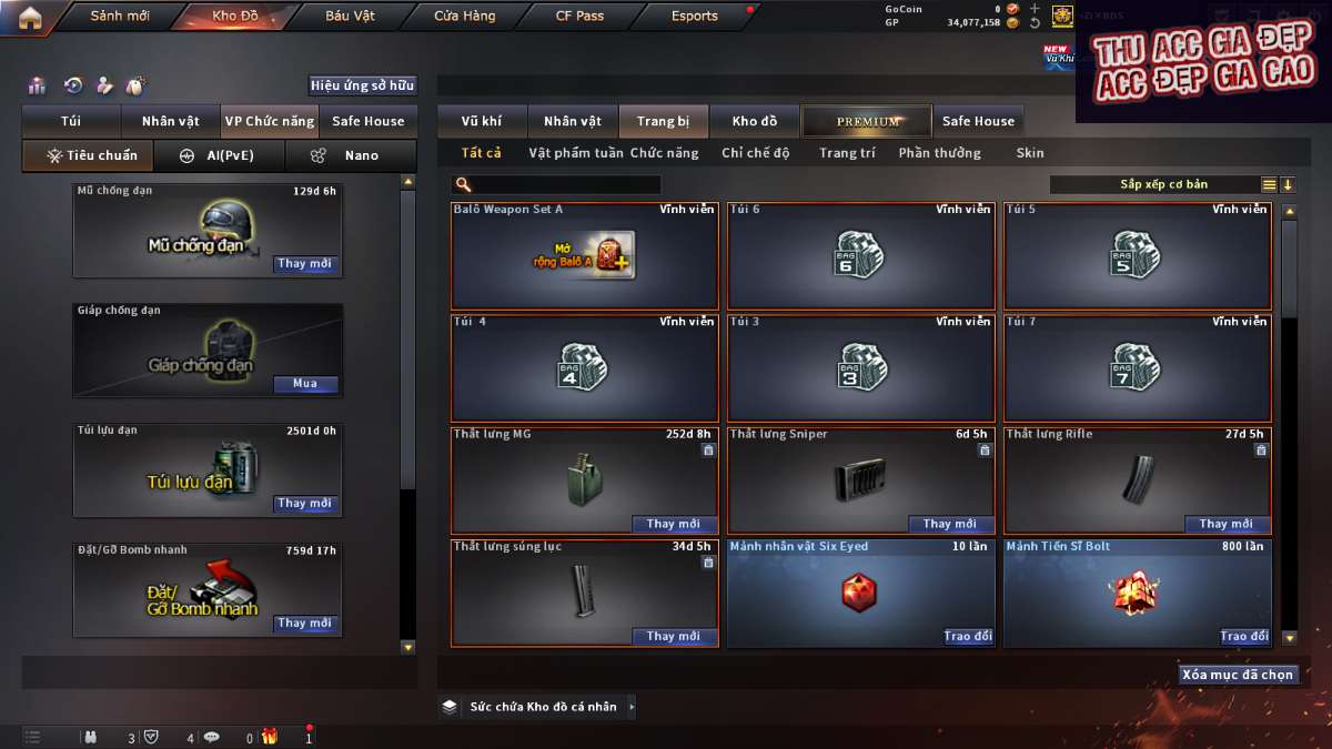 shop acc cf uy tin gia re